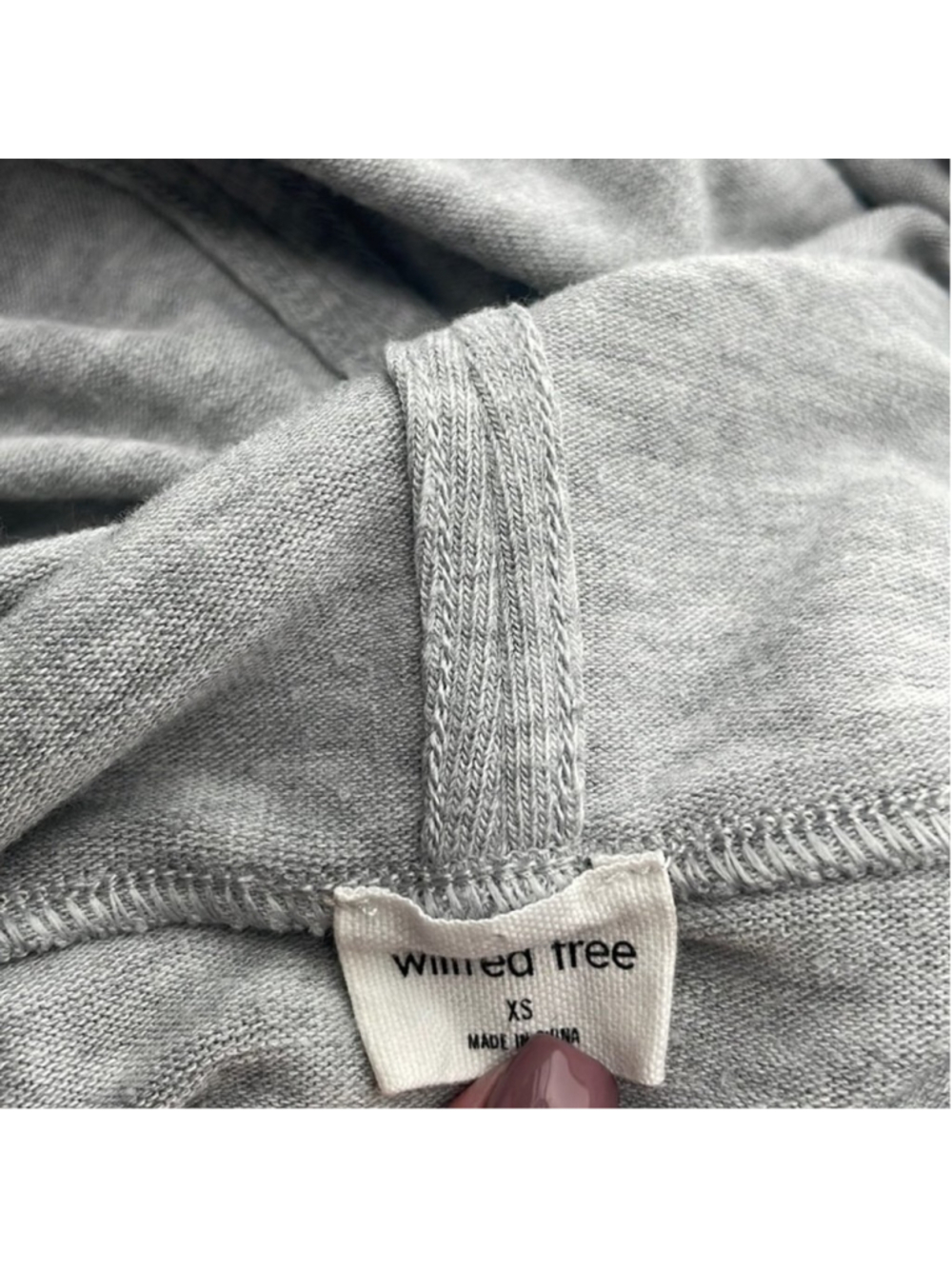 Aritzia Wilfred free light weight hoodie gray soft comfy lounge wear sz xs - Picture 4 of 7